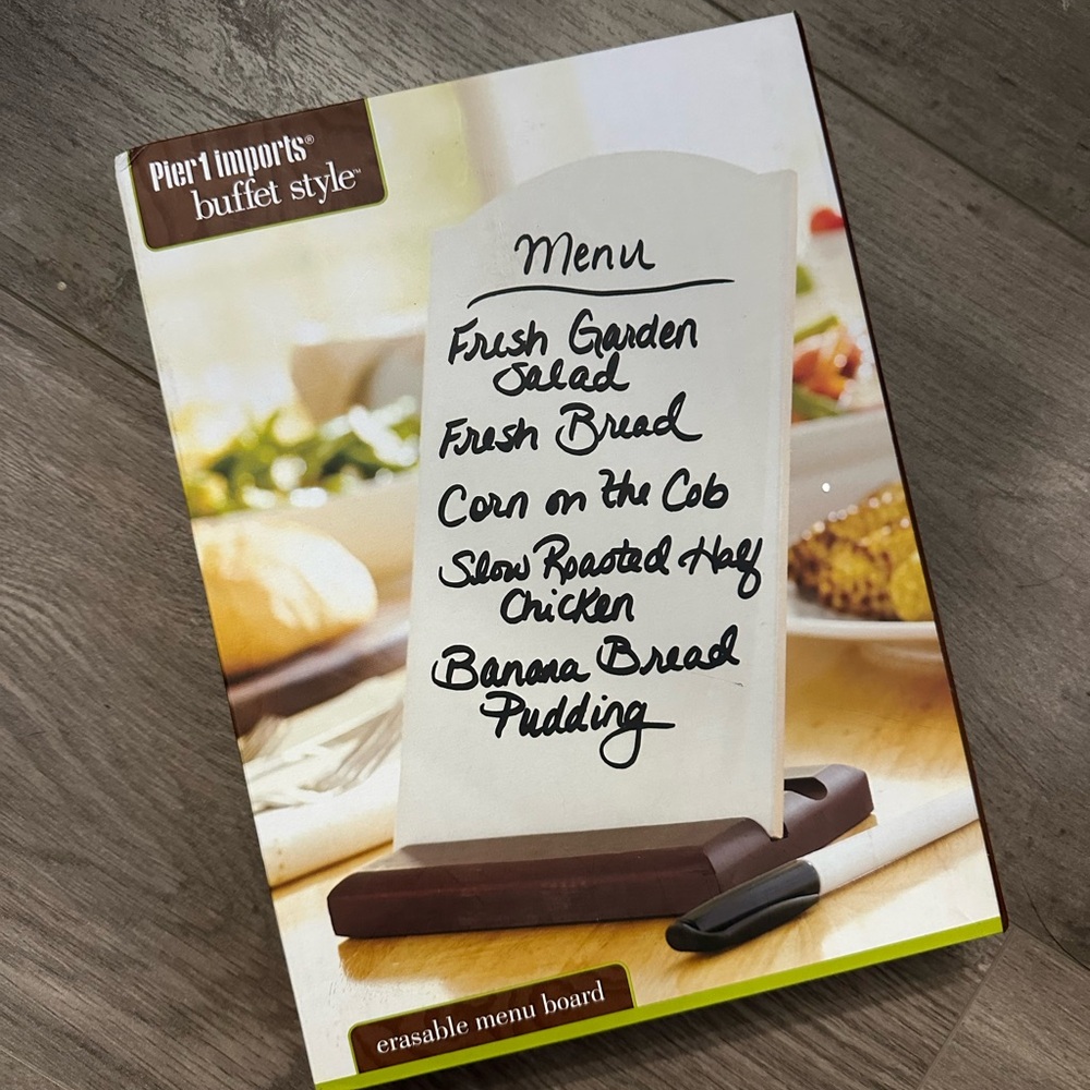 Pier 1 Buffet Style Erasable Menu Board